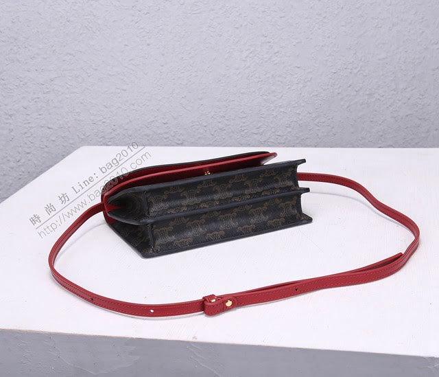 Celine女包 賽琳最新款單肩女包 Celine老花斜挎多層小包 100852  slyd2169